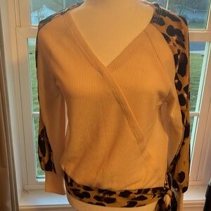 Leopard print long sleeve top